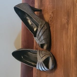 Black Glittery Dressbarn Heels, Size 9